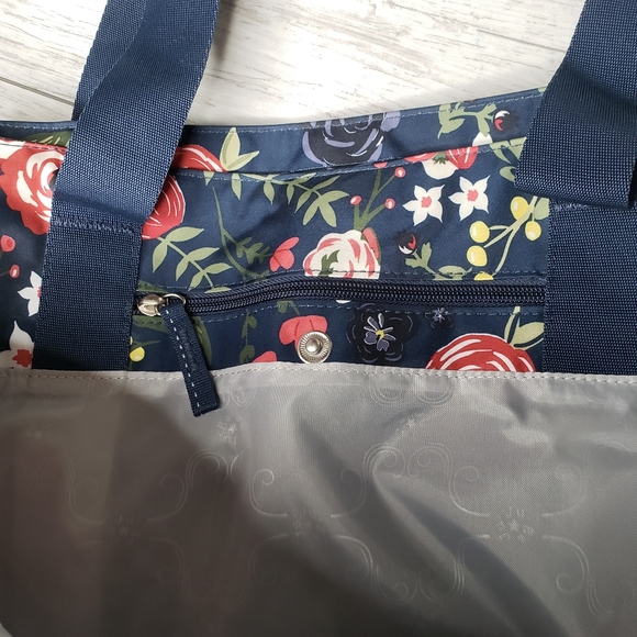 Jujube Encore Tote Midnight Posy NEW Diaper Bag Insulated Changing Pad Straps - Picture 7 of 14